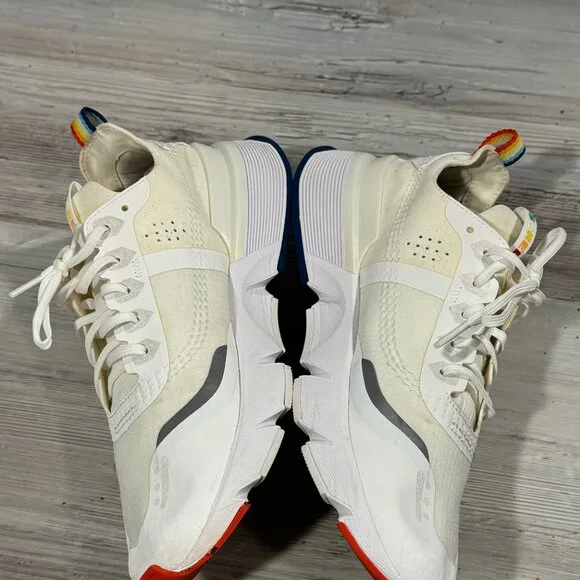 Sorel Kinetic Rush Ripstop Nylon Sneaker Shoe LM4603 Rainbow Pride White Men 8.5